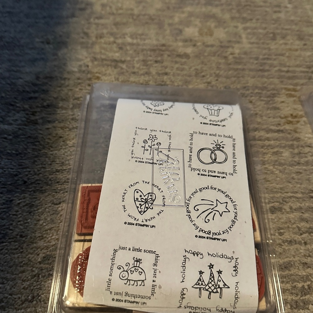 Stampin Up Lot Wood Mount Rubber Stamp Sets NEW Unused 2002-2005 - Picture 7 of 9